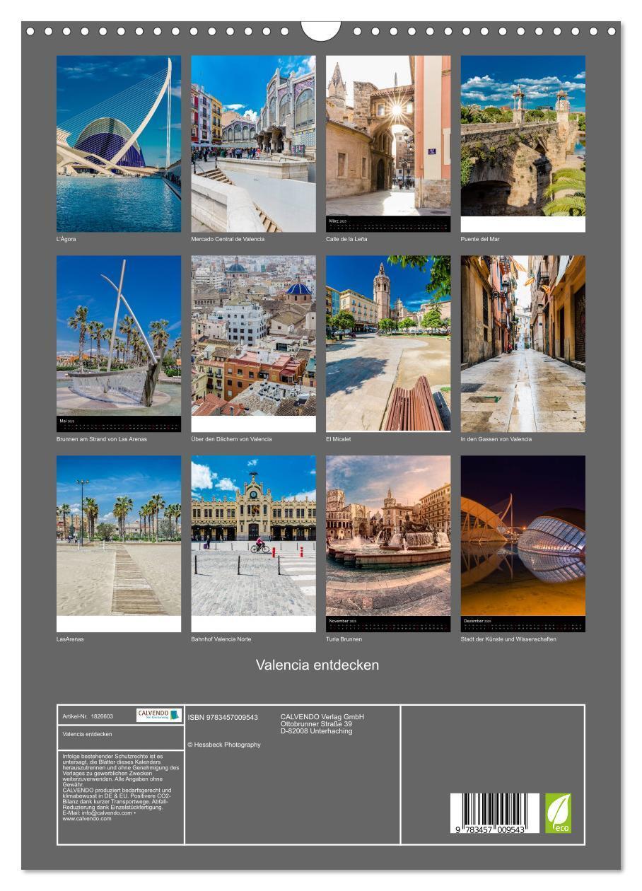 Bild: 9783457009543 | Valencia entdecken (Wandkalender 2025 DIN A3 hoch), CALVENDO...