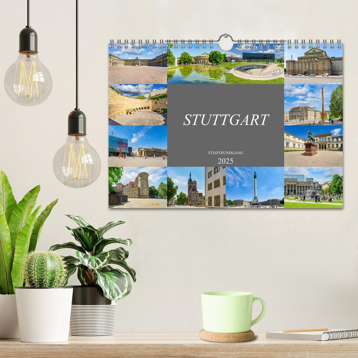 Bild: 9783435065967 | Stuttgart Stadtrundgang (Wandkalender 2025 DIN A4 quer), CALVENDO...