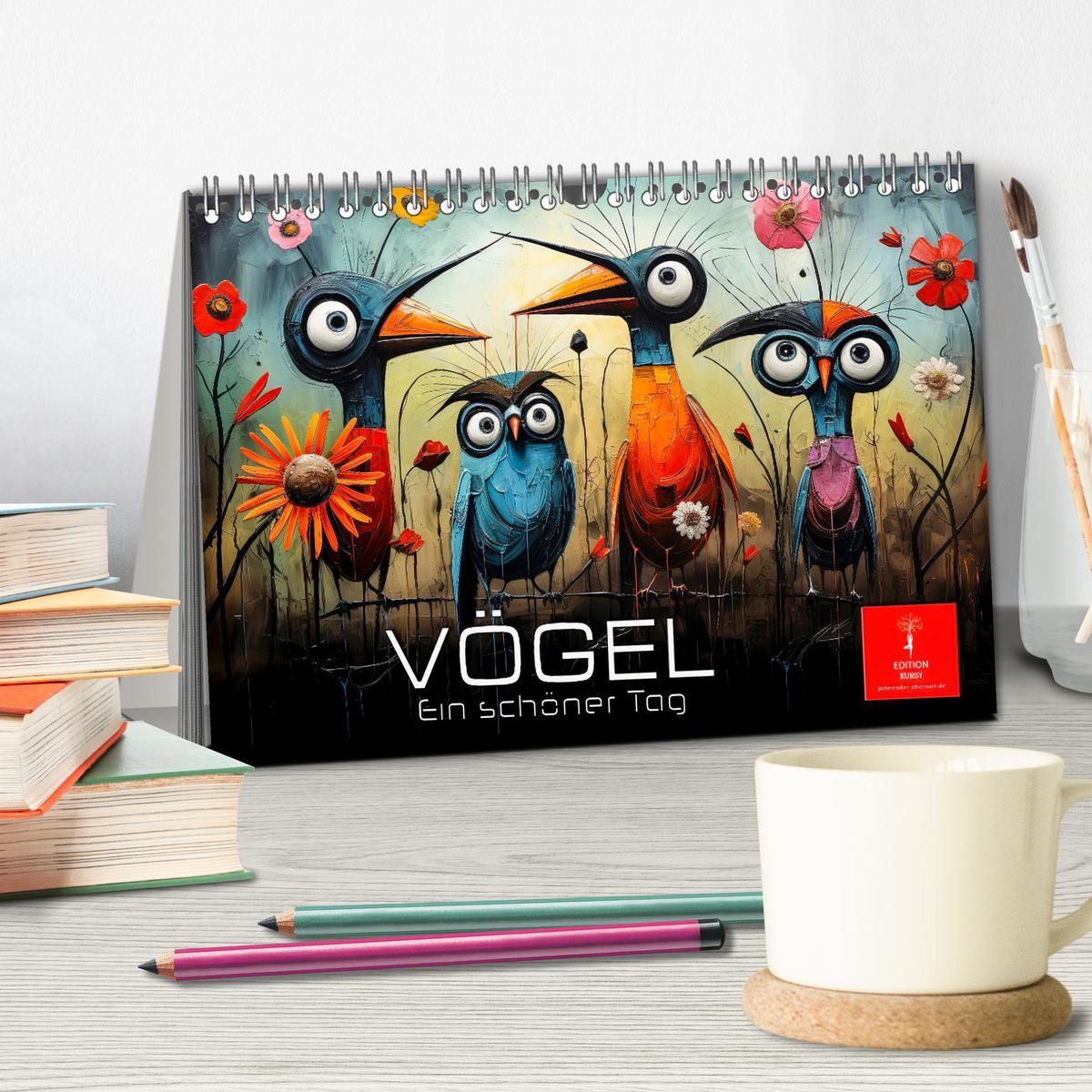 Bild: 9783383838293 | Vögel - ein schöner Tag (Tischkalender 2025 DIN A5 quer), CALVENDO...