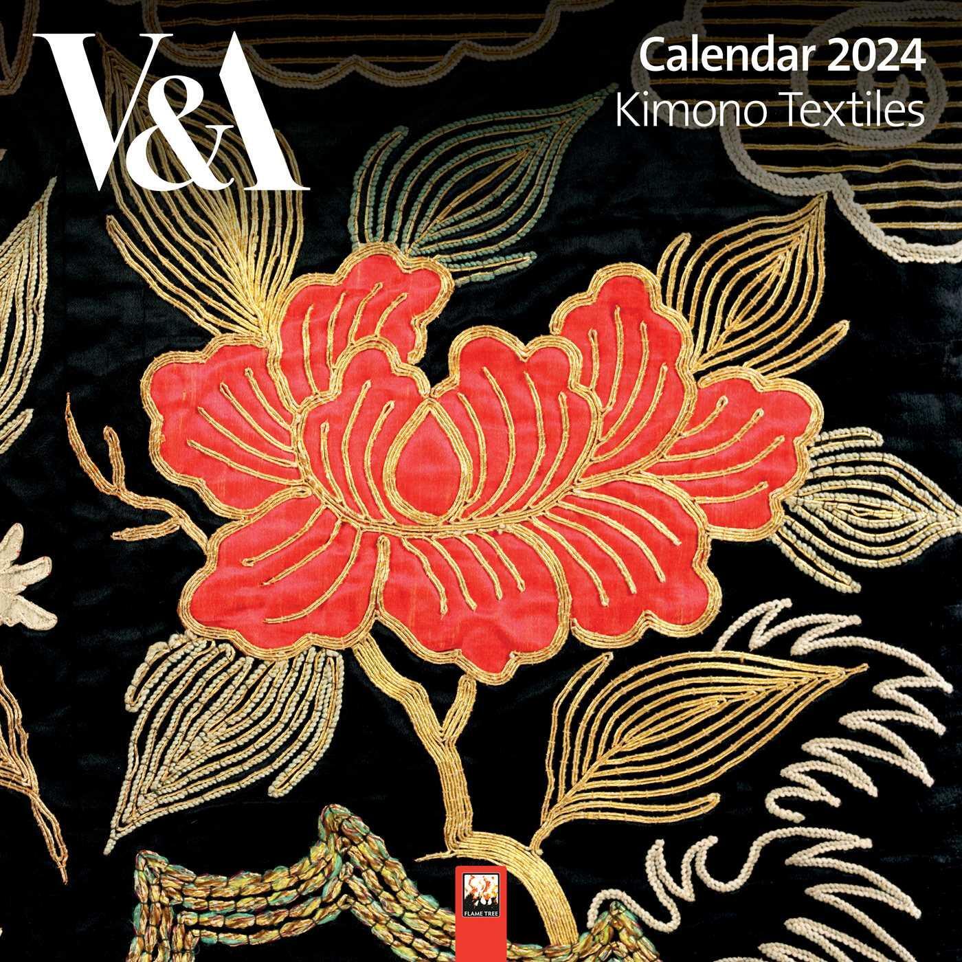 Cover: 9781804174203 | V&amp;a: Kimono Textiles Wall Calendar 2024 (Art Calendar) | Kalender