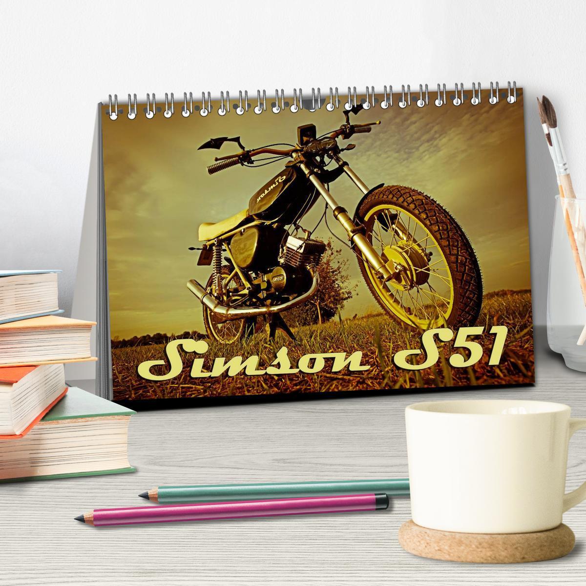 Bild: 9783435661701 | Simson S51 (Tischkalender 2025 DIN A5 quer), CALVENDO Monatskalender