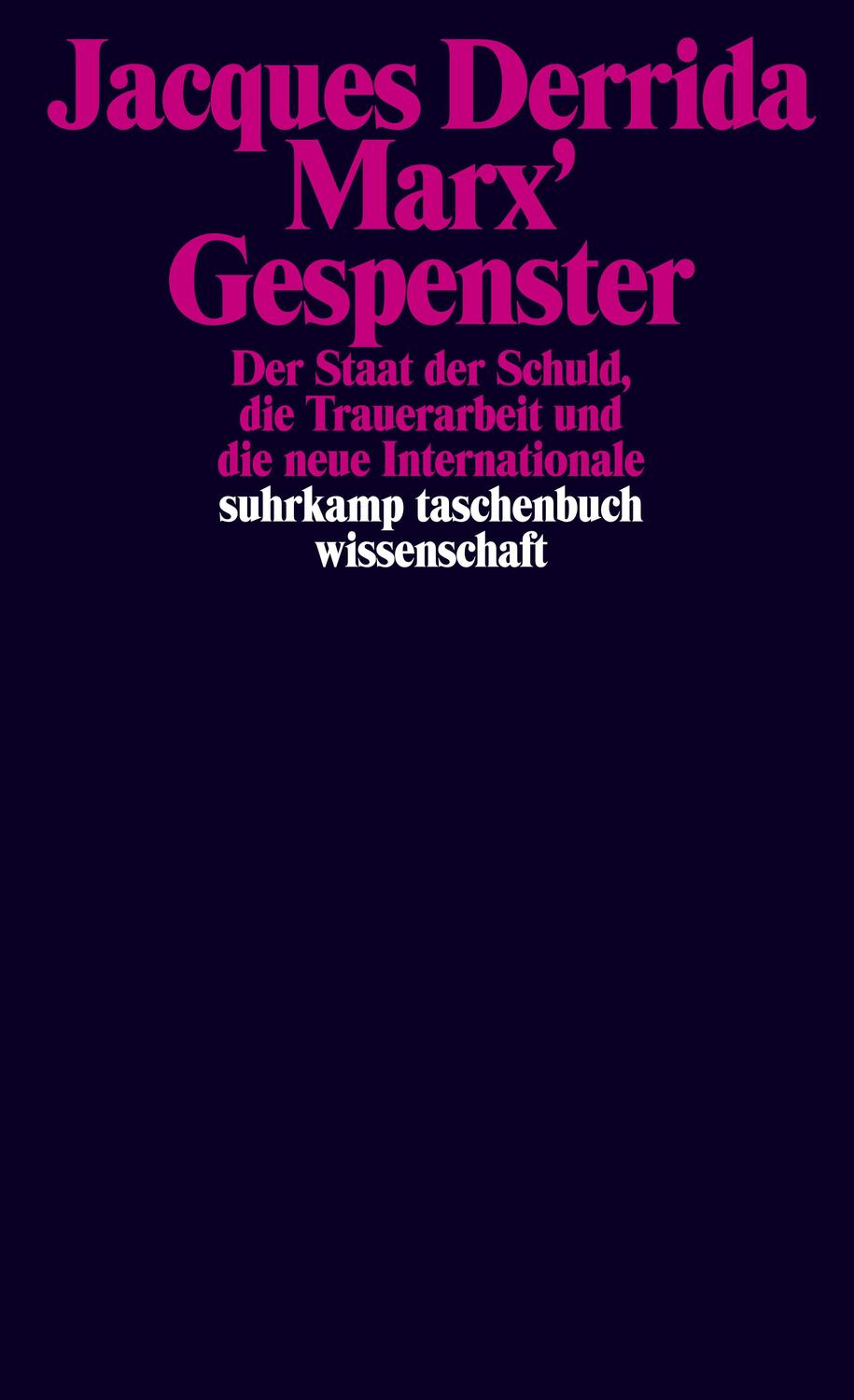 Cover: 9783518292594 | Marx' Gespenster | Jacques Derrida | Taschenbuch | Deutsch | 2014