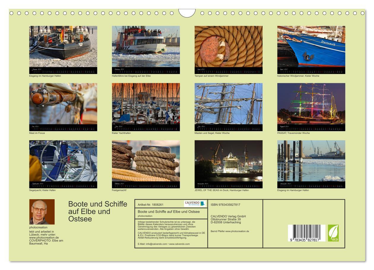 Bild: 9783435827817 | Boote und Schiffe auf Elbe und Ostsee (Wandkalender 2025 DIN A3...