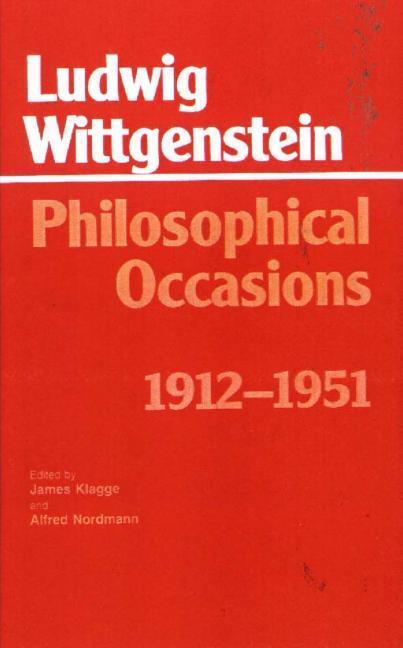 Cover: 9780872201545 | Philosophical Occasions: 1912-1951 | 1912-1951 | Ludwig Wittgenstein