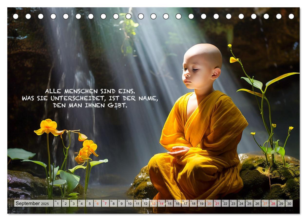 Bild: 9783383775147 | Buddhistische Sprüche (Tischkalender 2025 DIN A5 quer), CALVENDO...