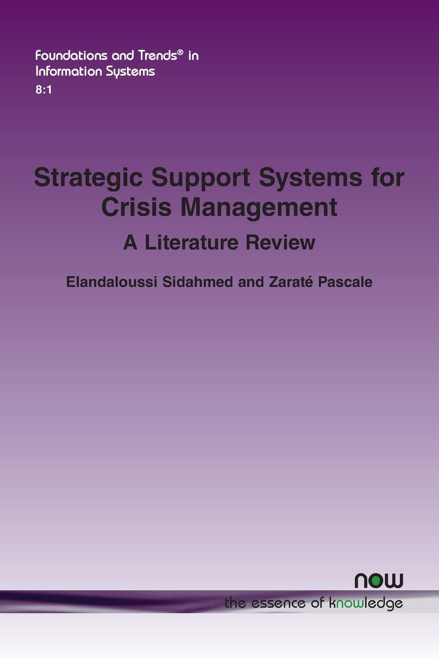 Cover: 9781638283928 | Strategic Support Systems for Crisis Management | A Literature Review