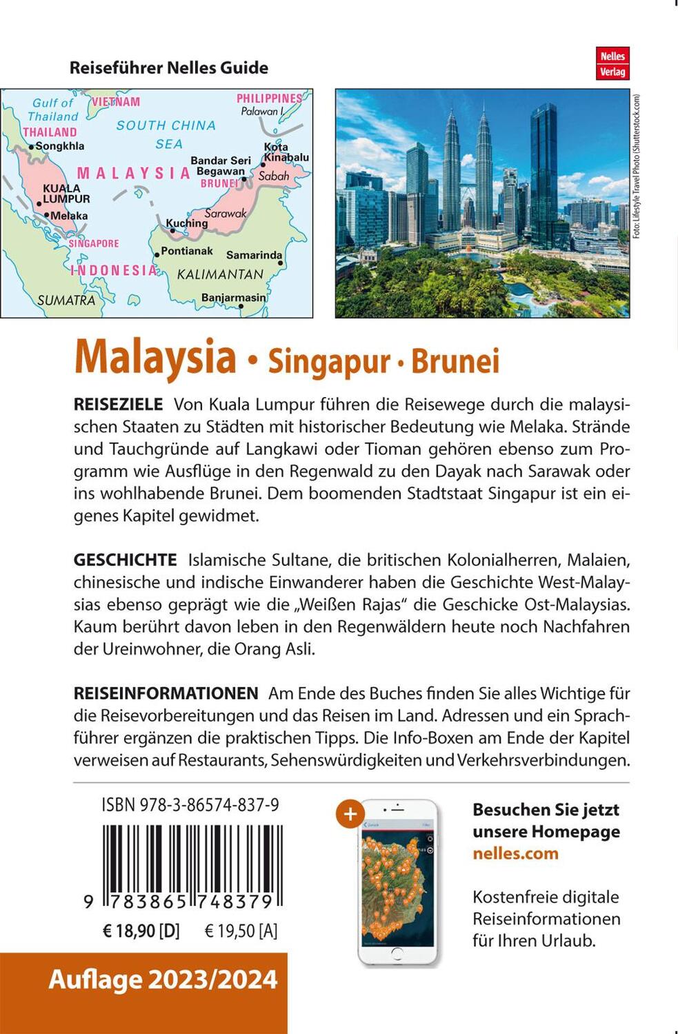 Rückseite: 9783865748379 | Nelles Guide Reiseführer Malaysia - Singapur - Brunei | Nelles Verlag