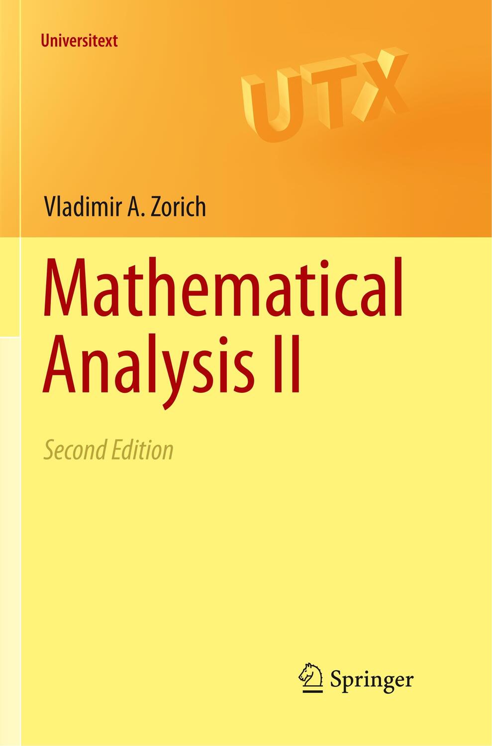 Cover: 9783662569665 | Mathematical Analysis II | V. A. Zorich | Taschenbuch | Universitext