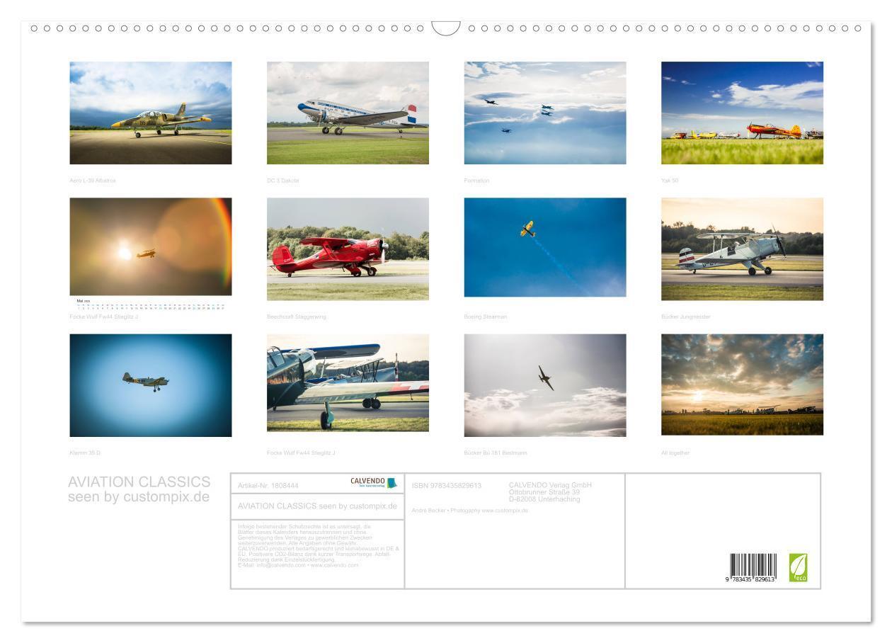 Bild: 9783435829613 | AVIATION CLASSICS seen by custompix.de (Wandkalender 2025 DIN A2...