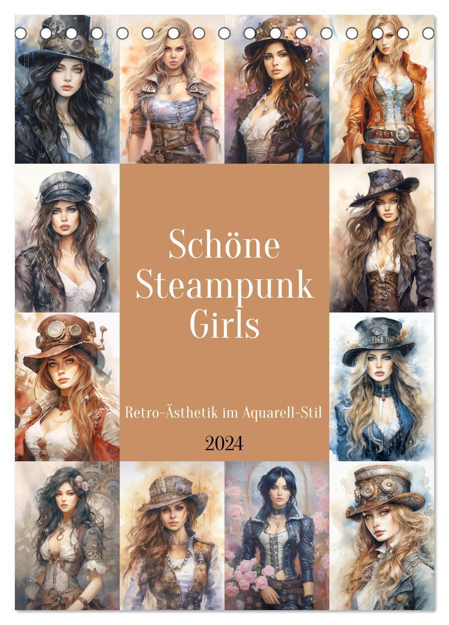 Cover: 9783383664243 | Schöne Steampunk Girls. Retro-Ästhetik im Aquarell-Stil...