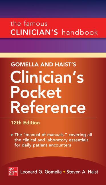 Cover: 9780071602822 | Gomella and Haist's Clinician's Pocket Reference | Leonard Gomella