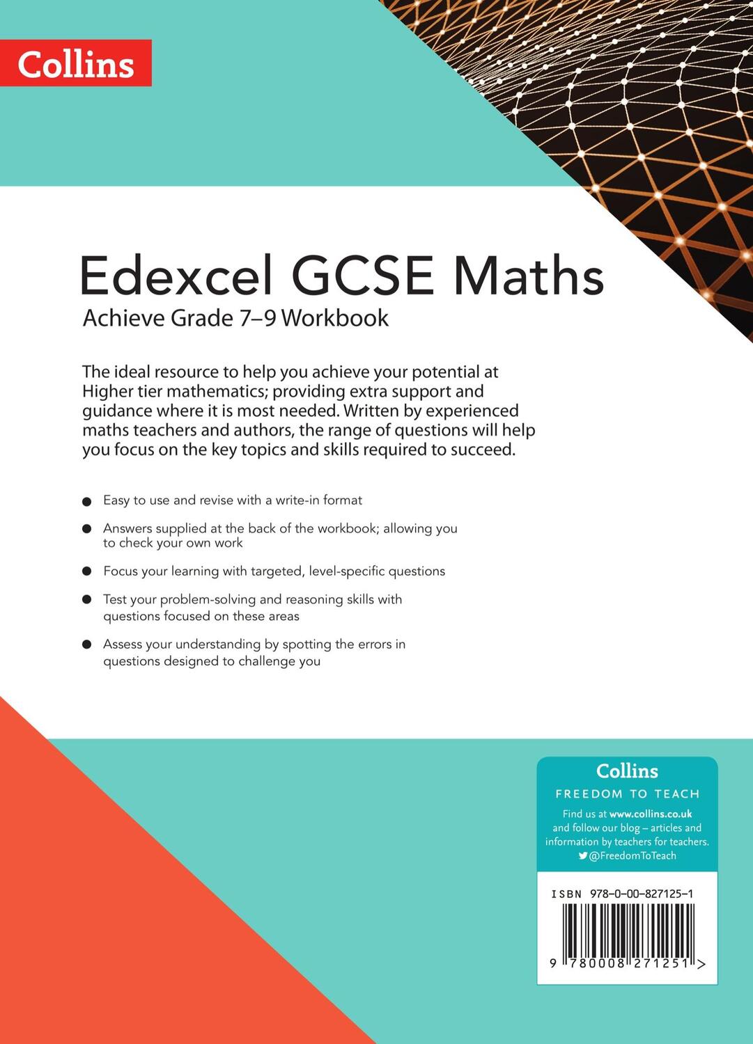 Rückseite: 9780008271251 | Edexcel GCSE Maths Achieve Grade 7-9 Workbook | Greg Byrd (u. a.)