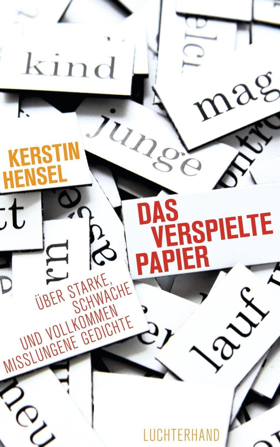 Cover: 9783630874333 | Das verspielte Papier | Kerstin Hensel | Taschenbuch | 240 S. | 2014
