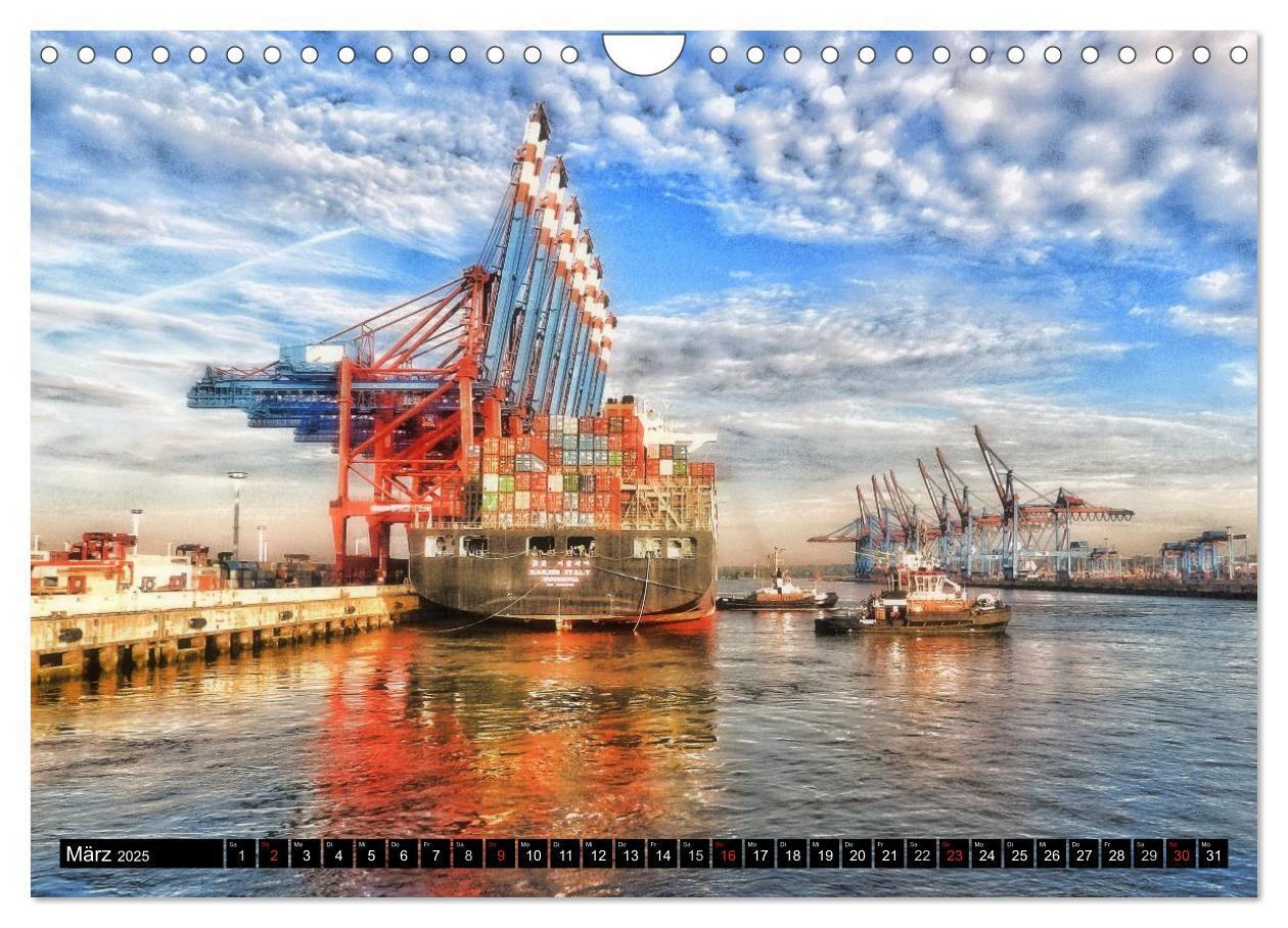 Bild: 9783435690640 | Faszination Hafen - Hamburg (Wandkalender 2025 DIN A4 quer),...