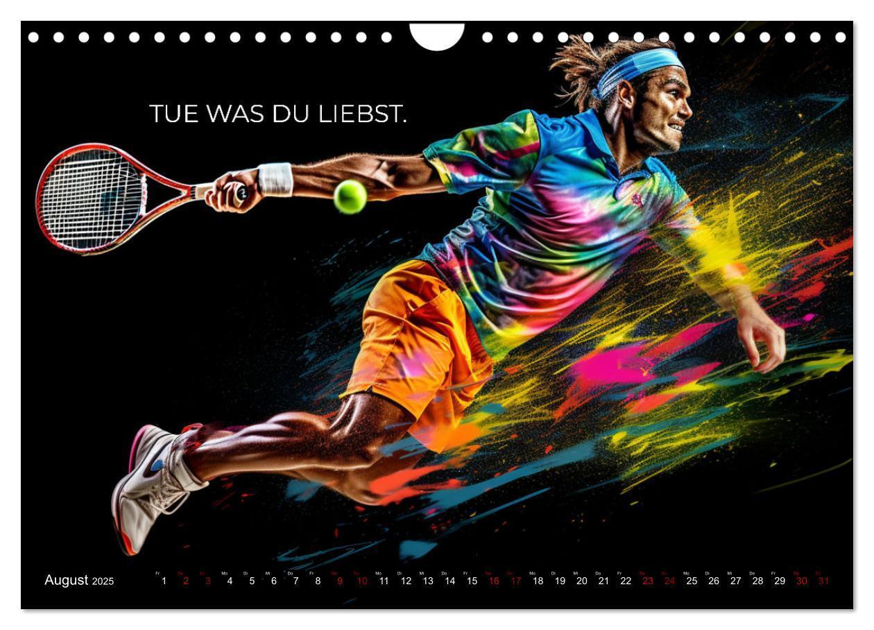 Bild: 9783383850400 | Tennis und Motivation (Wandkalender 2025 DIN A4 quer), CALVENDO...