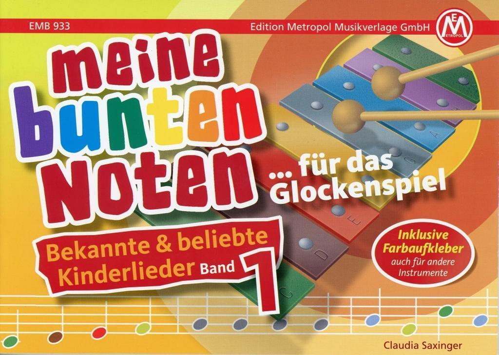 Cover: 9795016393352 | Meine bunten Noten für das Glockenspiel Kinderlieder Band 1 | Saxinger