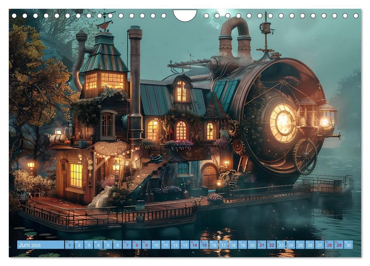 Bild: 9783435504930 | Steampunk Domizile (Wandkalender 2025 DIN A4 quer), CALVENDO...