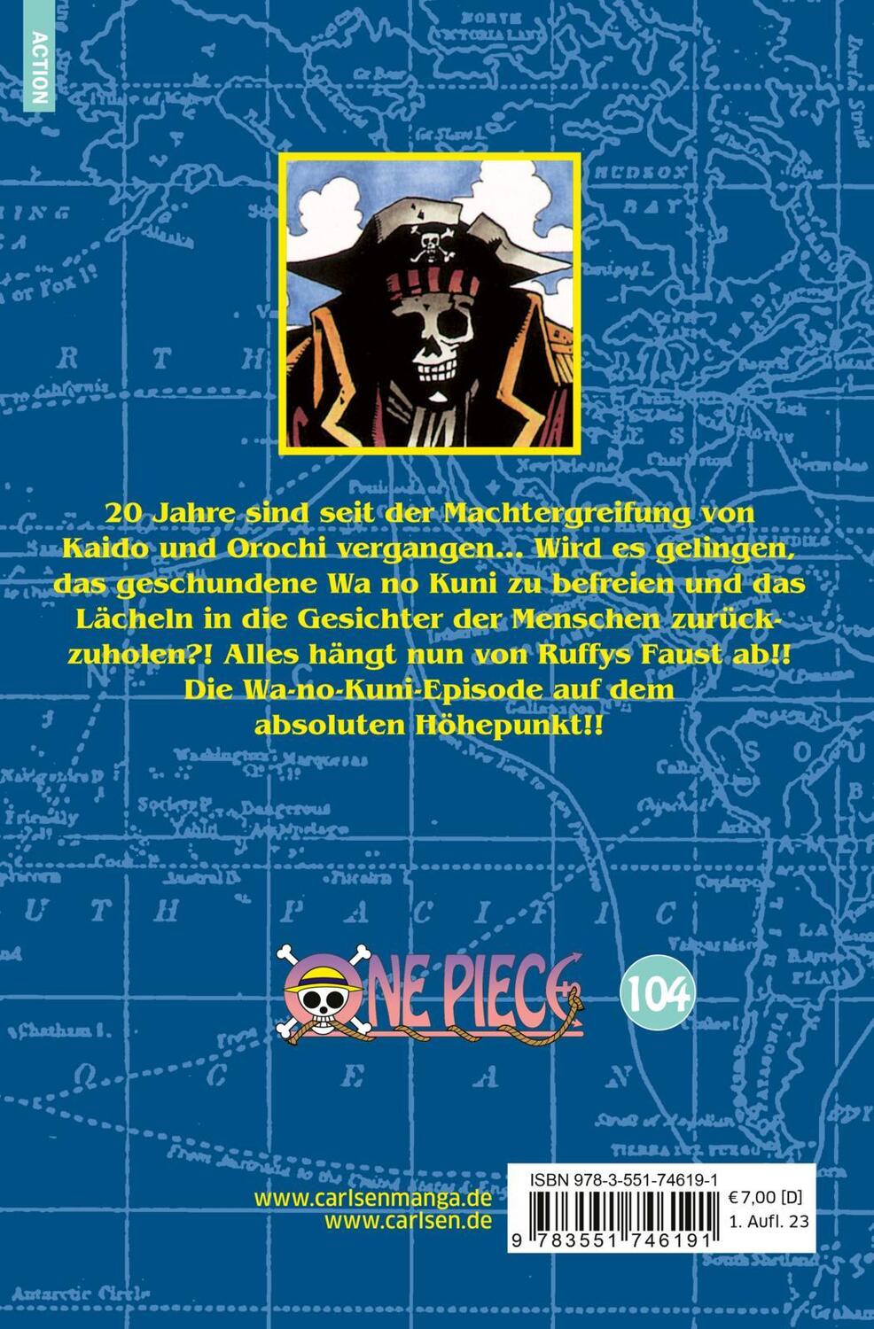 Rückseite: 9783551746191 | One Piece 104 | Piraten, Abenteuer und der größte Schatz der Welt!