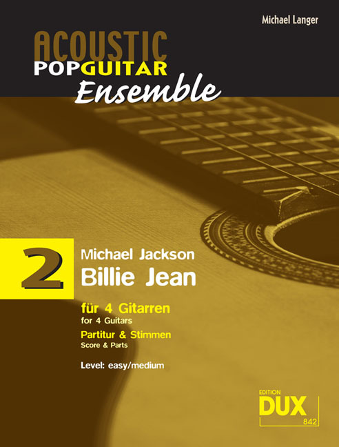 Cover: 9790500171874 | Billie Jean | für 4 Gitarren | Dux Edition | EAN 9790500171874