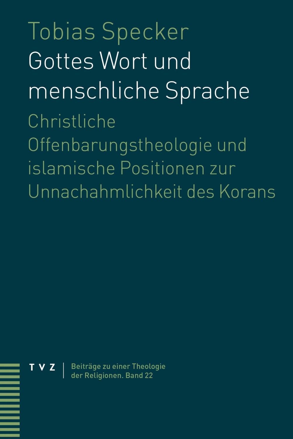 Cover: 9783290183943 | Gottes Wort und menschliche Sprache | Tobias Specker | Taschenbuch