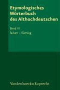 Cover: 9783525207697 | Etymologisches Wörterbuch des Althochdeutschen, Band 3 | Lloyd | Buch