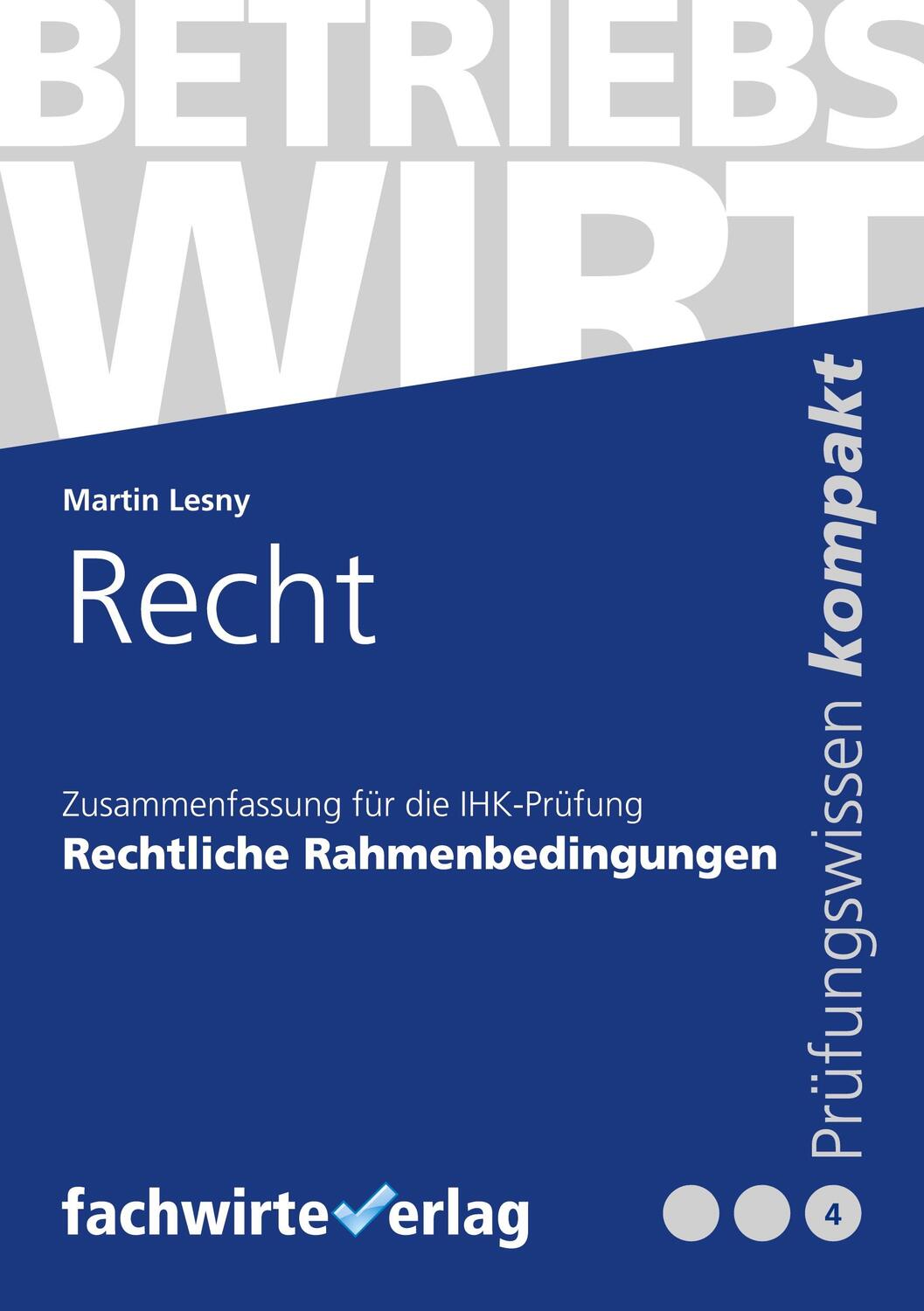 Cover: 9783958879423 | Recht | Martin Lesny | Taschenbuch | Paperback | 124 S. | Deutsch