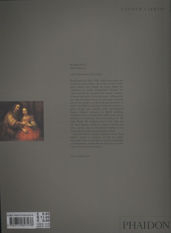Rückseite: 9780714827438 | Rembrandt | Michael Kitson | Taschenbuch | 128 S. | Englisch | 1998