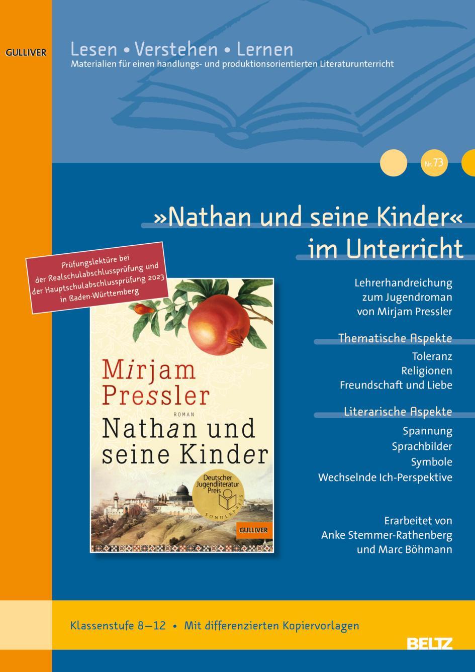 Cover: 9783407627131 | »Nathan und seine Kinder« im Unterricht | Anke Stemmer-Rathenberg