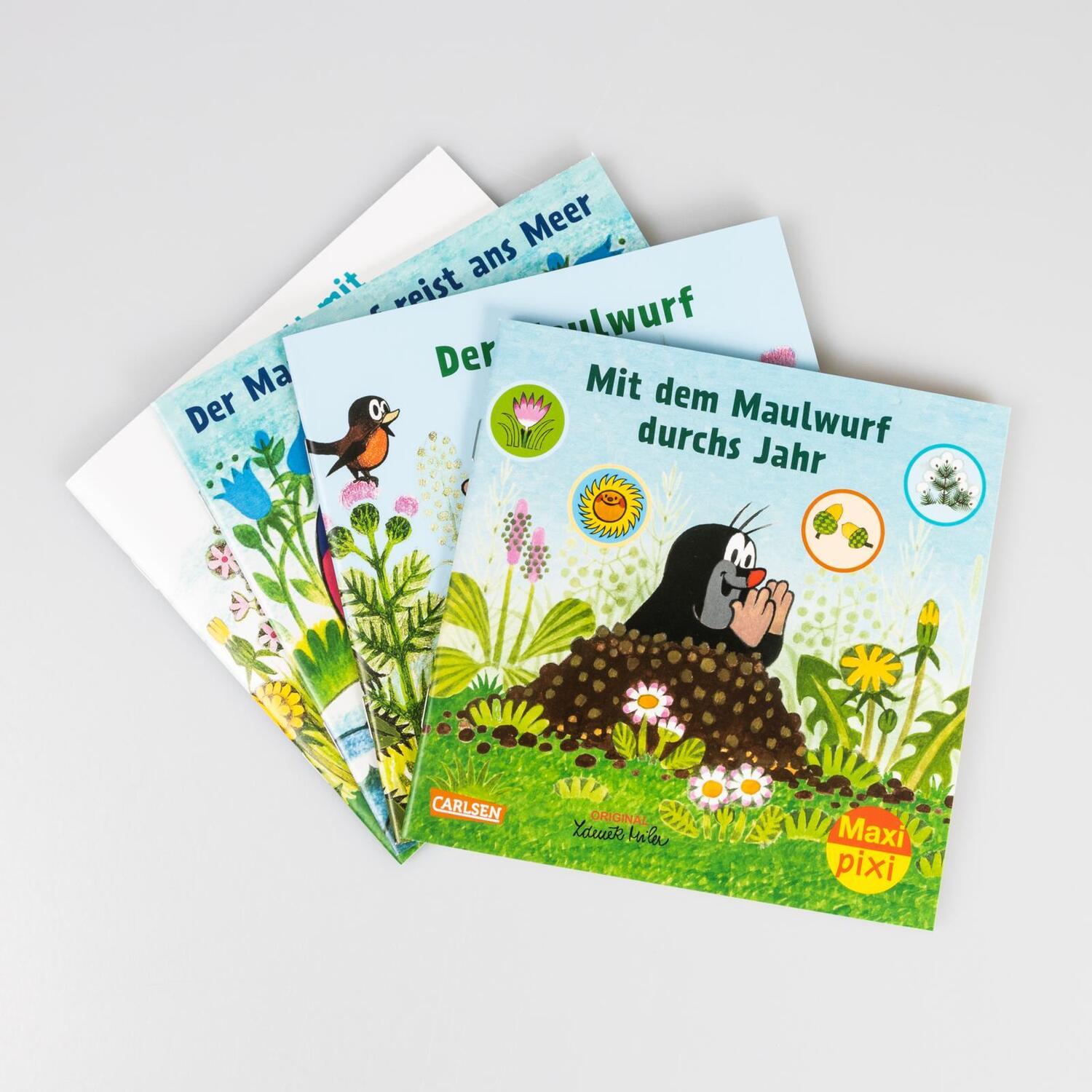 Bild: 9783551030641 | Maxi-Pixi-4er-Set 99: Neues vom Maulwurf (4x1 Exemplar) | Sörensen