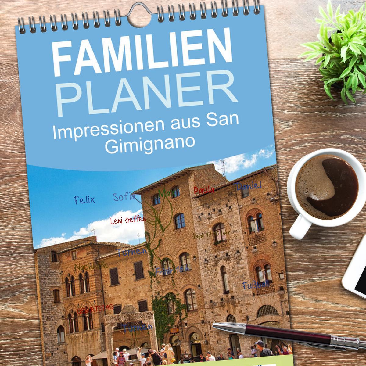 Bild: 9783457094327 | Familienplaner 2025 - Impressionen aus San Gimignano mit 5 Spalten...