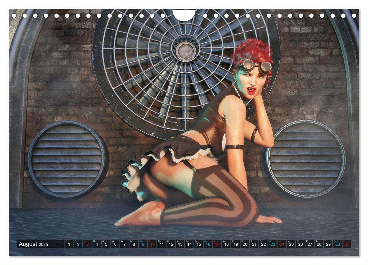 Bild: 9783435024537 | Steampunk Ladys Pin Up (Wandkalender 2025 DIN A4 quer), CALVENDO...