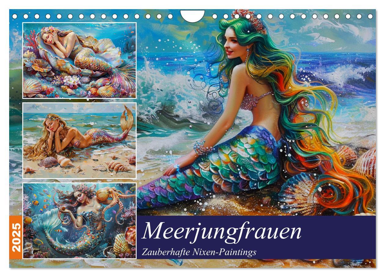 Cover: 9783383808081 | Meerjungfrauen. Zauberhafte Nixen-Paintings (Wandkalender 2025 DIN...