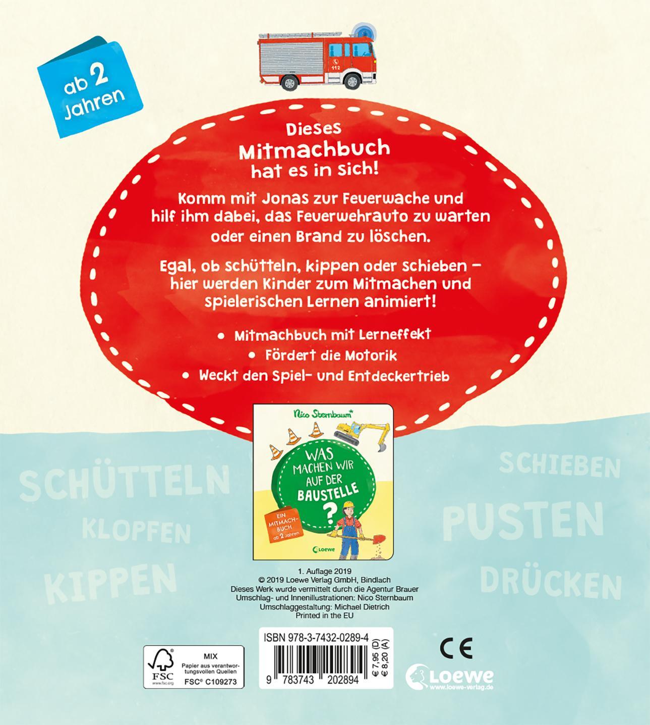 Rückseite: 9783743202894 | Was machen wir bei der Feuerwehr? | Nico Sternbaum | Buch | 24 S.