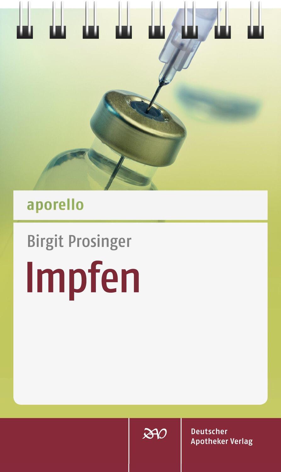 Cover: 9783769272451 | aporello Impfen | Birgit Prosinger | Taschenbuch | Spiralbindung