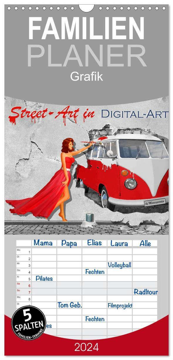 Cover: 9783383087066 | Familienplaner 2024 - Street-Art in Digital-Art by Mausopardia mit...