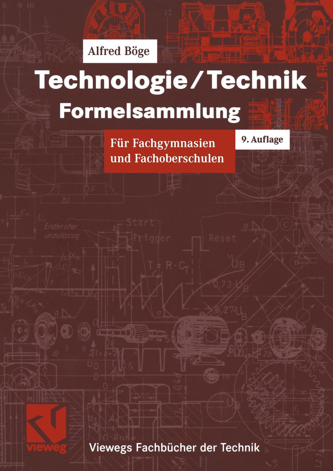 Cover: 9783528844035 | Technologie/Technik Formelsammlung | Alfred Böge | Taschenbuch | VI