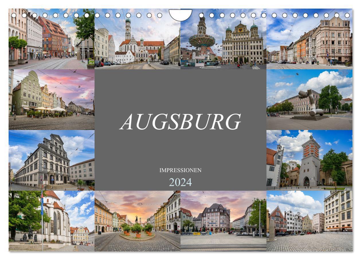 Cover: 9783675728332 | Augsburg Impressionen (Wandkalender 2024 DIN A4 quer), CALVENDO...