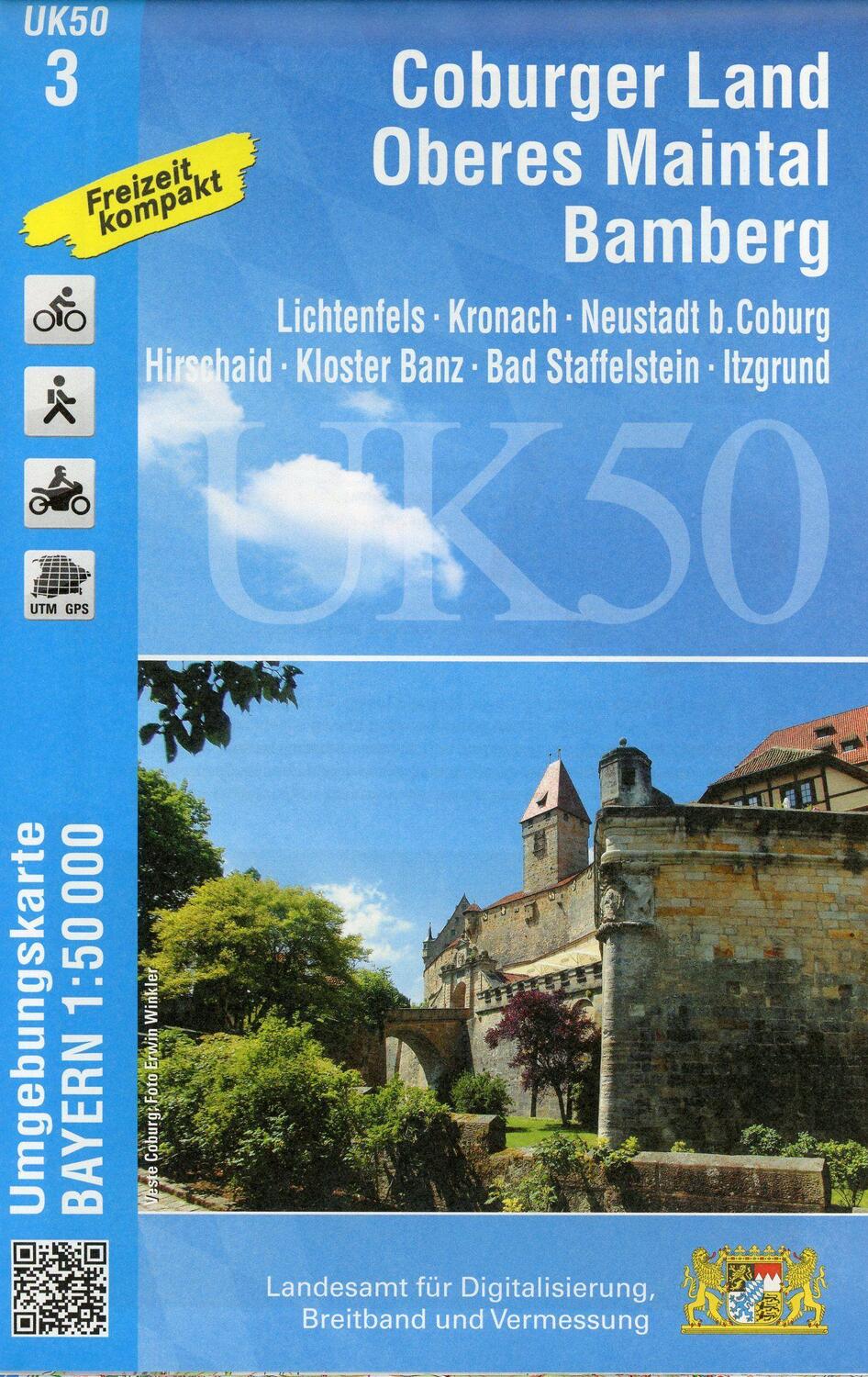 Cover: 9783899337914 | Coburger Land, Oberes Maintal, Bamberg 1 : 50 000 (UK50-3) | Deutsch