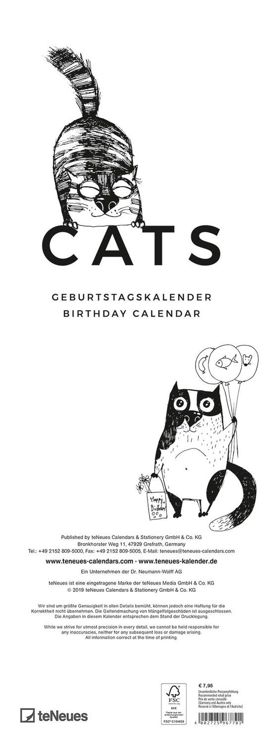 Bild: 4002725967701 | Geburtstagskalender Cats | Kalender | 26 S. | Deutsch