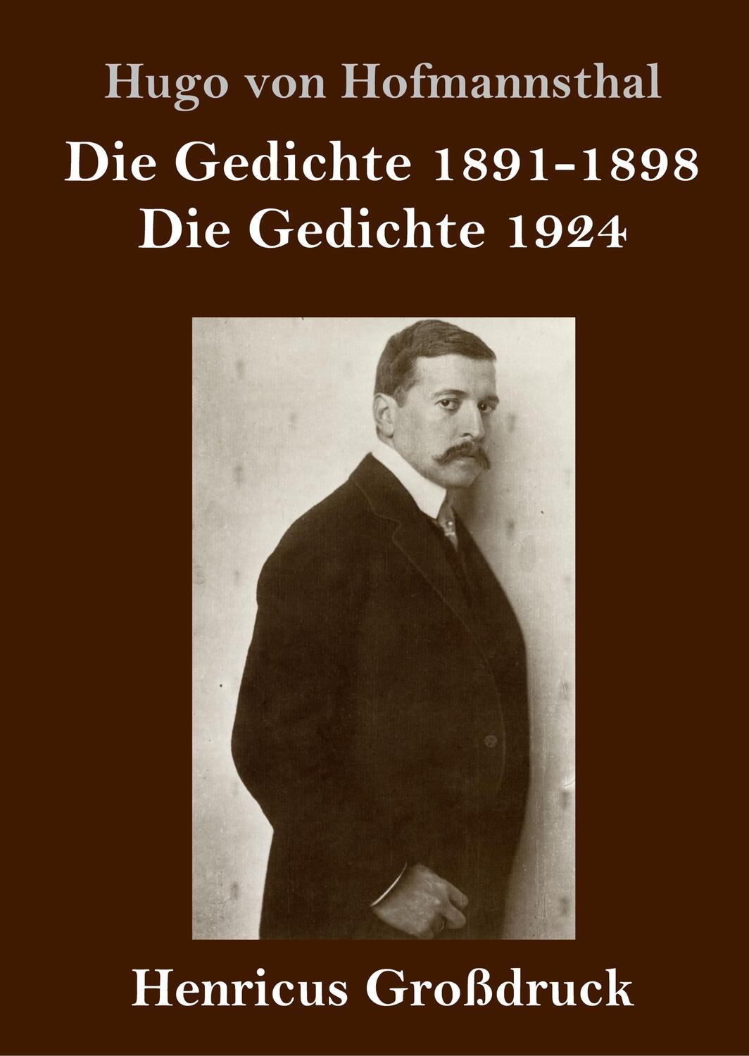 Cover: 9783847845614 | Die Gedichte 1891-1898 / Die Gedichte 1924 (Großdruck) | Hofmannsthal