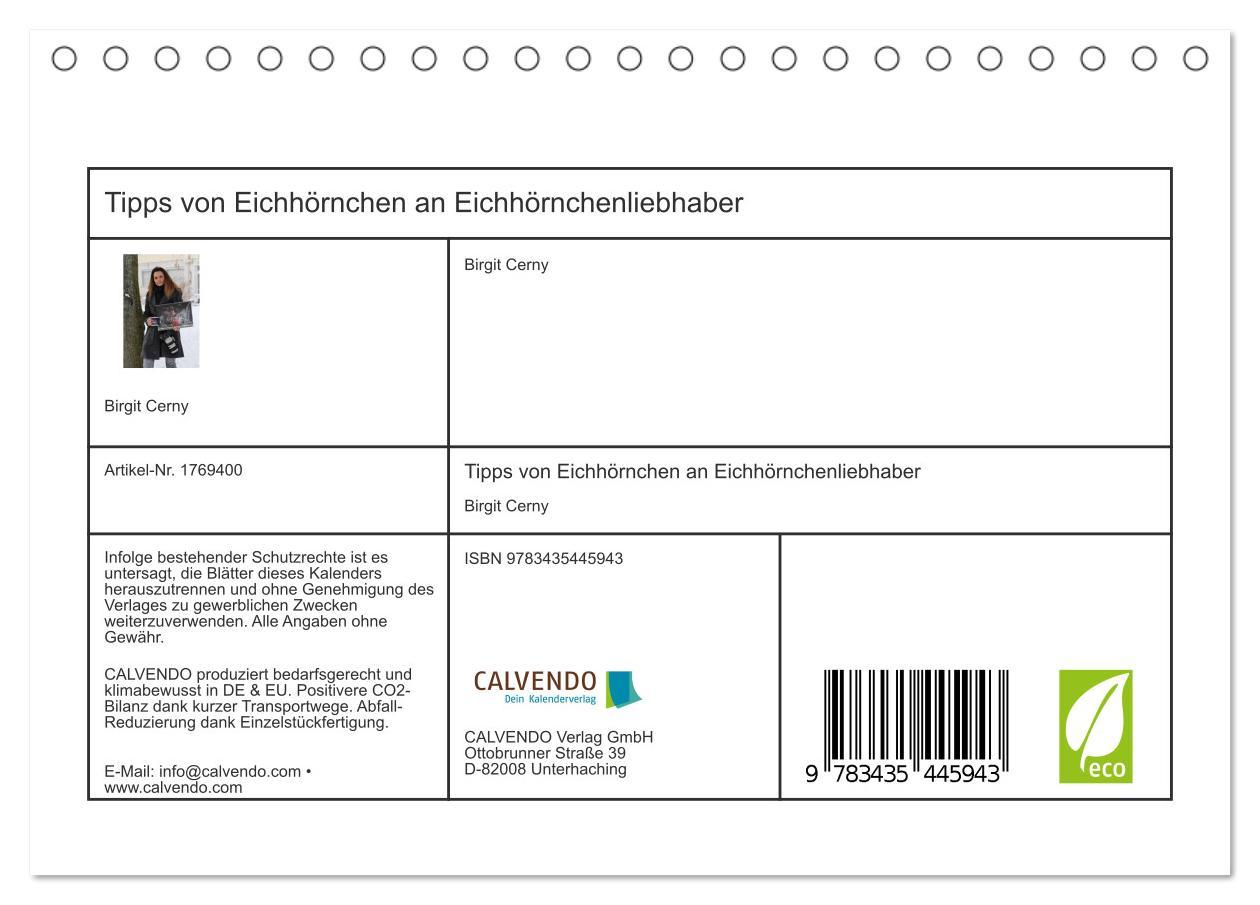 Bild: 9783435445943 | Tipps von Eichhörnchen an Eichhörnchenliebhaber (Tischkalender 2025...