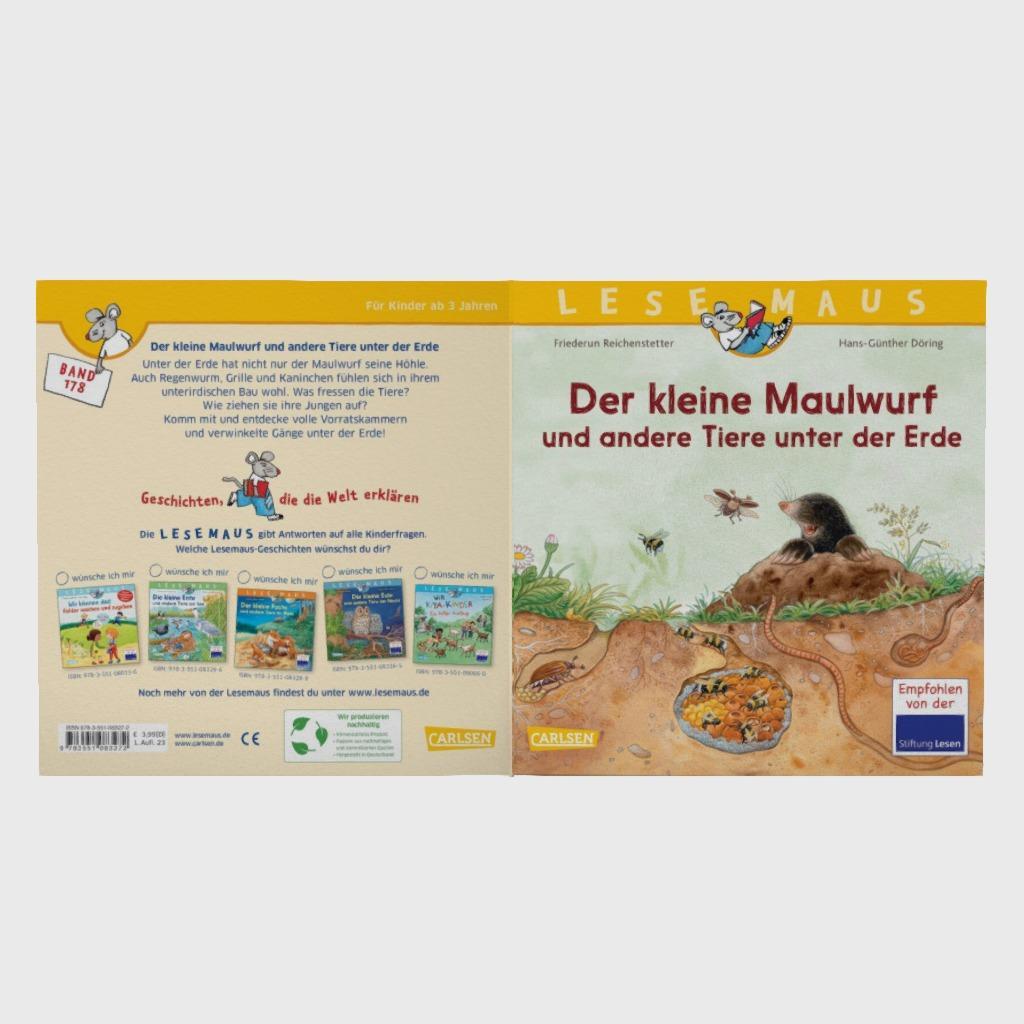 Bild: 9783551083272 | LESEMAUS 178: Der kleine Maulwurf und andere Tiere unter der Erde