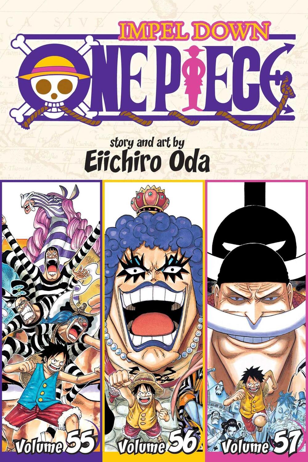 Cover: 9781421583396 | One Piece (Omnibus Edition), Vol. 19: Includes Vols. 55, 56 &amp; 57 | Oda