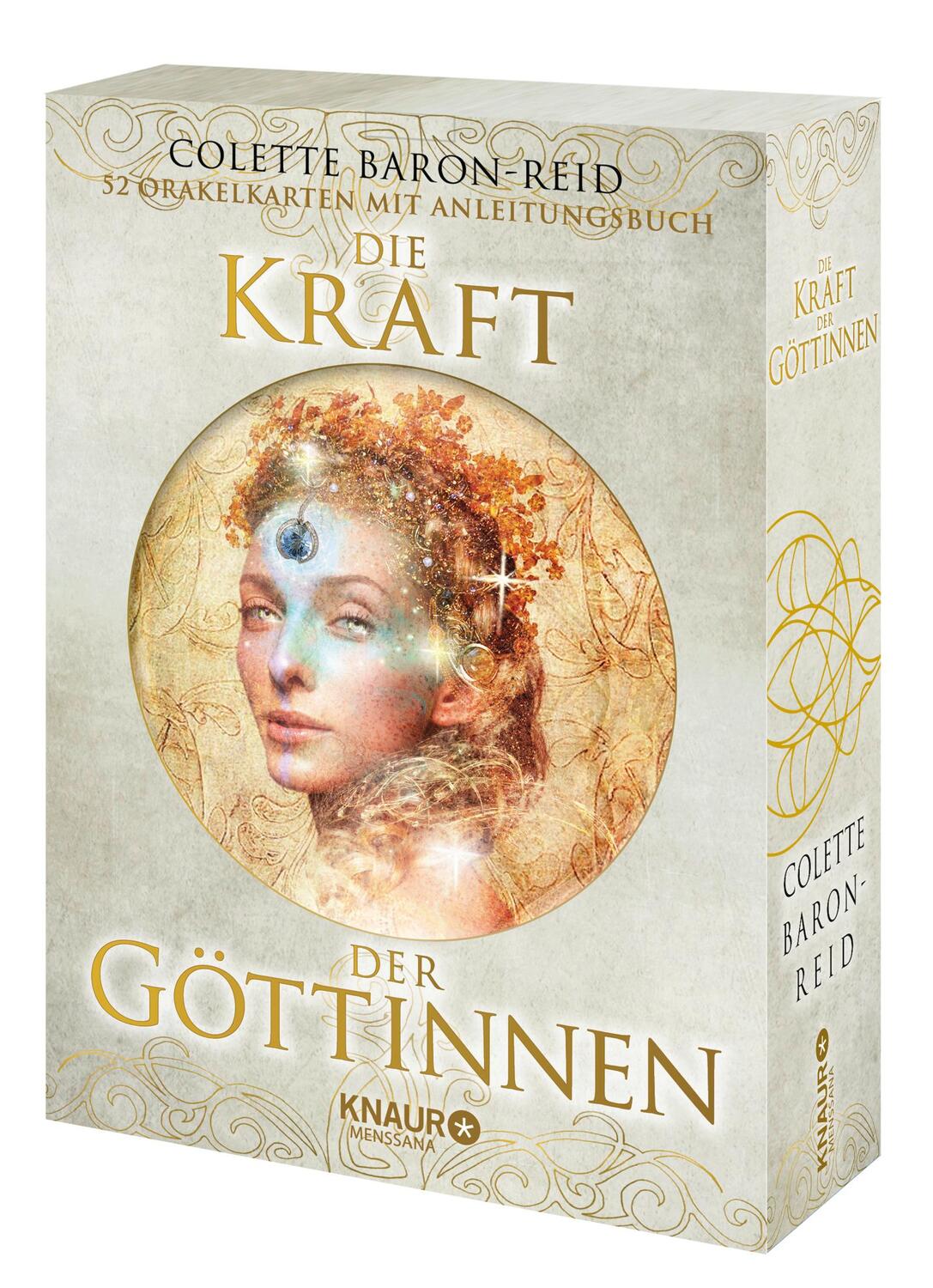 Cover: 9783426658611 | Die Kraft der Göttinnen | 52 Orakelkarten mit Anleitungsbuch | Buch