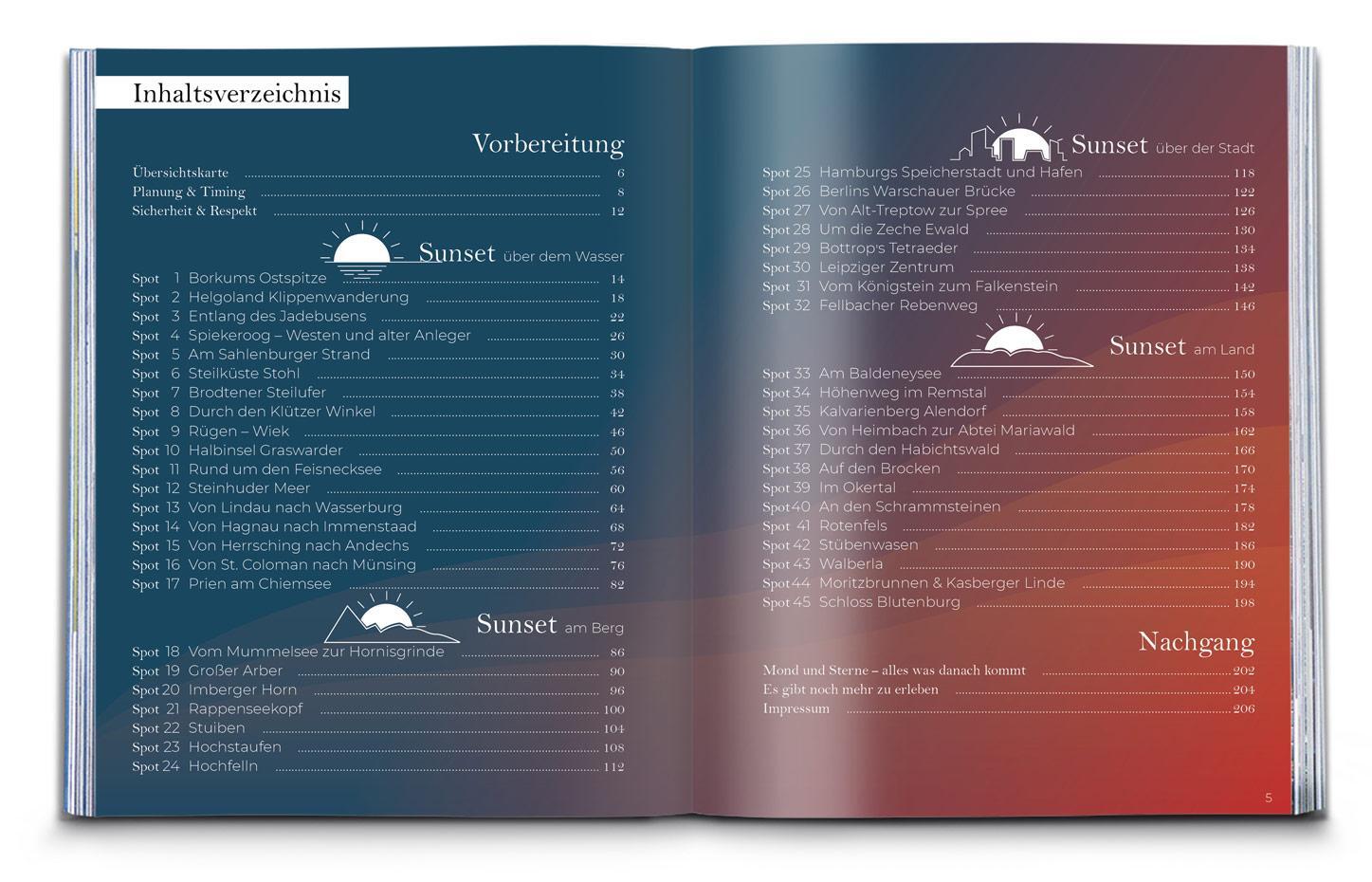 Bild: 9783991219675 | KOMPASS Sunsets Deutschland, 45 Touren und Plätze | Taschenbuch | 2023