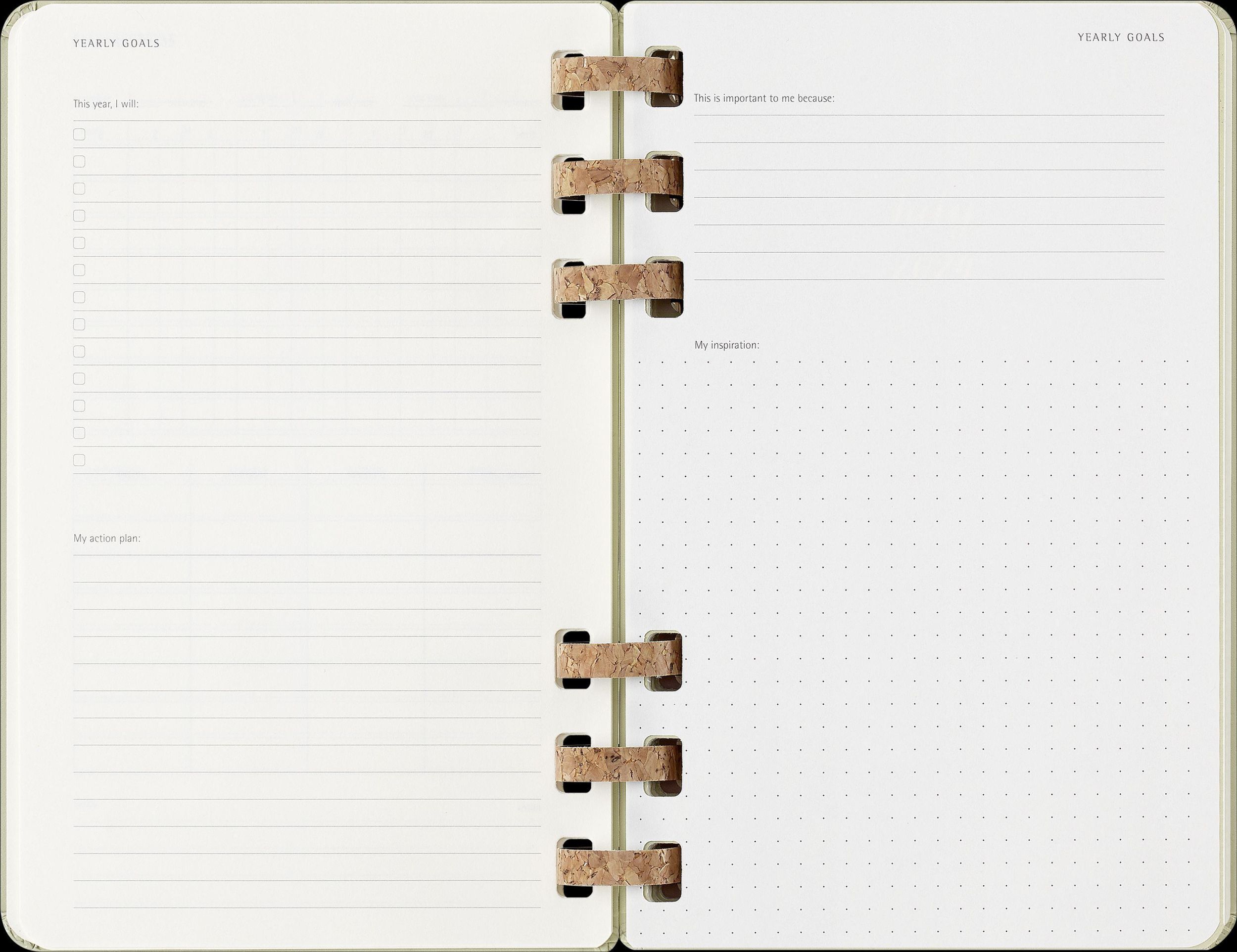 Bild: 8056999271480 | Moleskine 12 Monate Studienplaner mit Spiralbindung, L/A5, Fester...