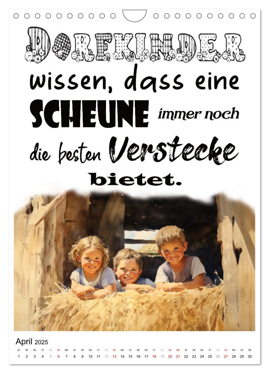 Bild: 9783435850310 | Dorfkinder und stolz darauf (Wandkalender 2025 DIN A4 hoch),...