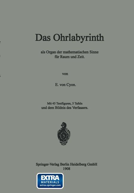 Cover: 9783662407677 | Das Ohrlabyrinth | Élie de Cyon | Taschenbuch | Paperback | xx