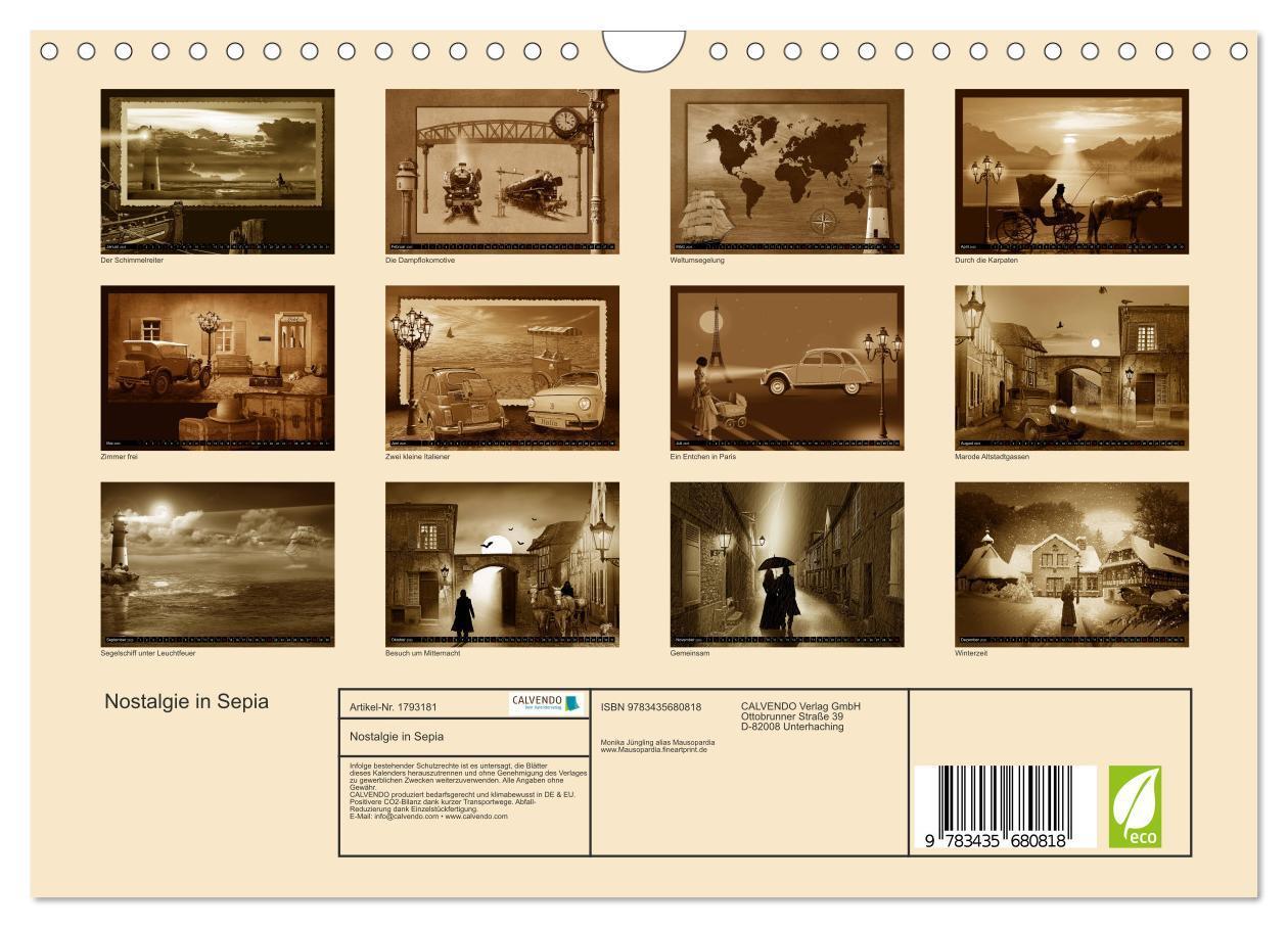 Bild: 9783435680818 | Nostalgie in Sepia (Wandkalender 2025 DIN A4 quer), CALVENDO...