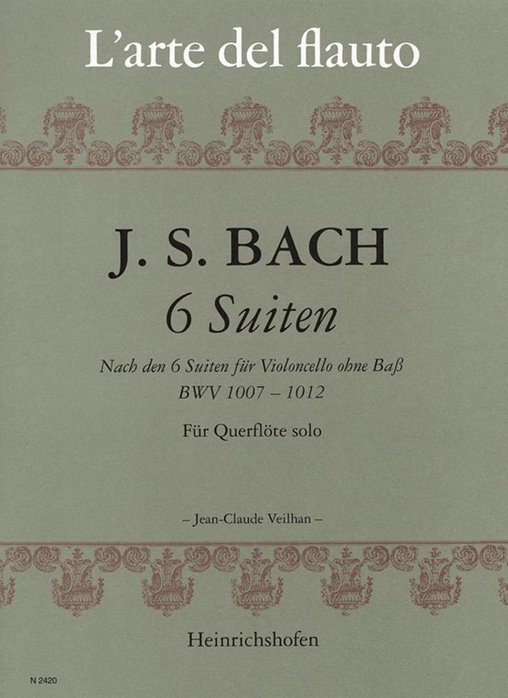 Cover: 9790204424207 | 6 Suiten BWV1007-12 für Cello solo für Flöte solo | Bach | Buch
